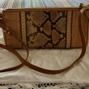 Brahmin snakeskin embossed crossbody